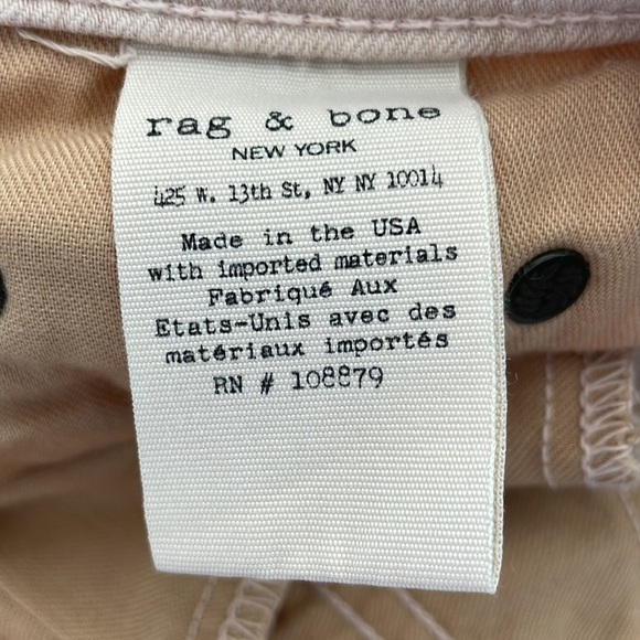 Sz26 rag & bone The Dre in Aged Pumice Low Rise Skinny Denim GUC - Picture 11 of 12